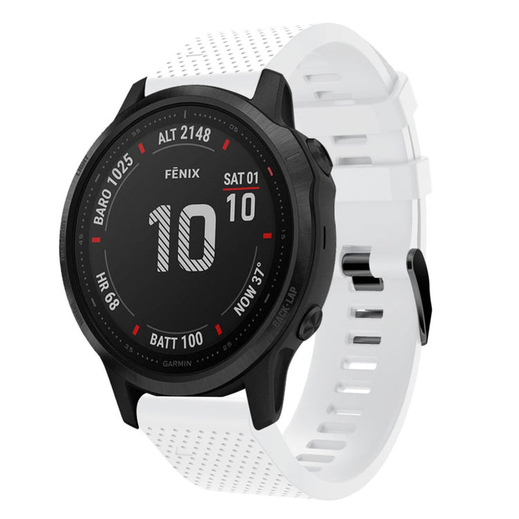 Helt vildt komfortabel Garmin Fenix 6S Silikone Rem - Hvid#serie_2
