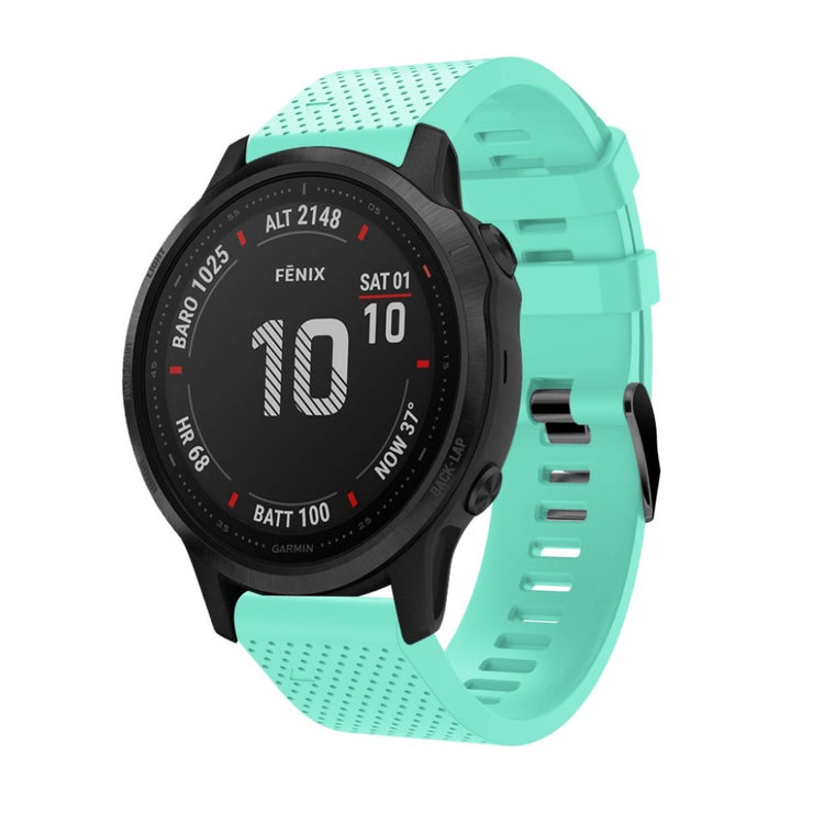 Helt vildt komfortabel Garmin Fenix 6S Silikone Rem - Grøn#serie_8