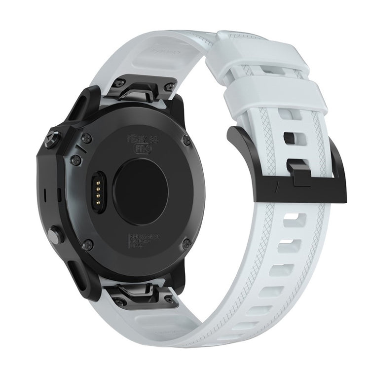 Smuk Garmin Fenix 6S Silikone Rem - Hvid#serie_2