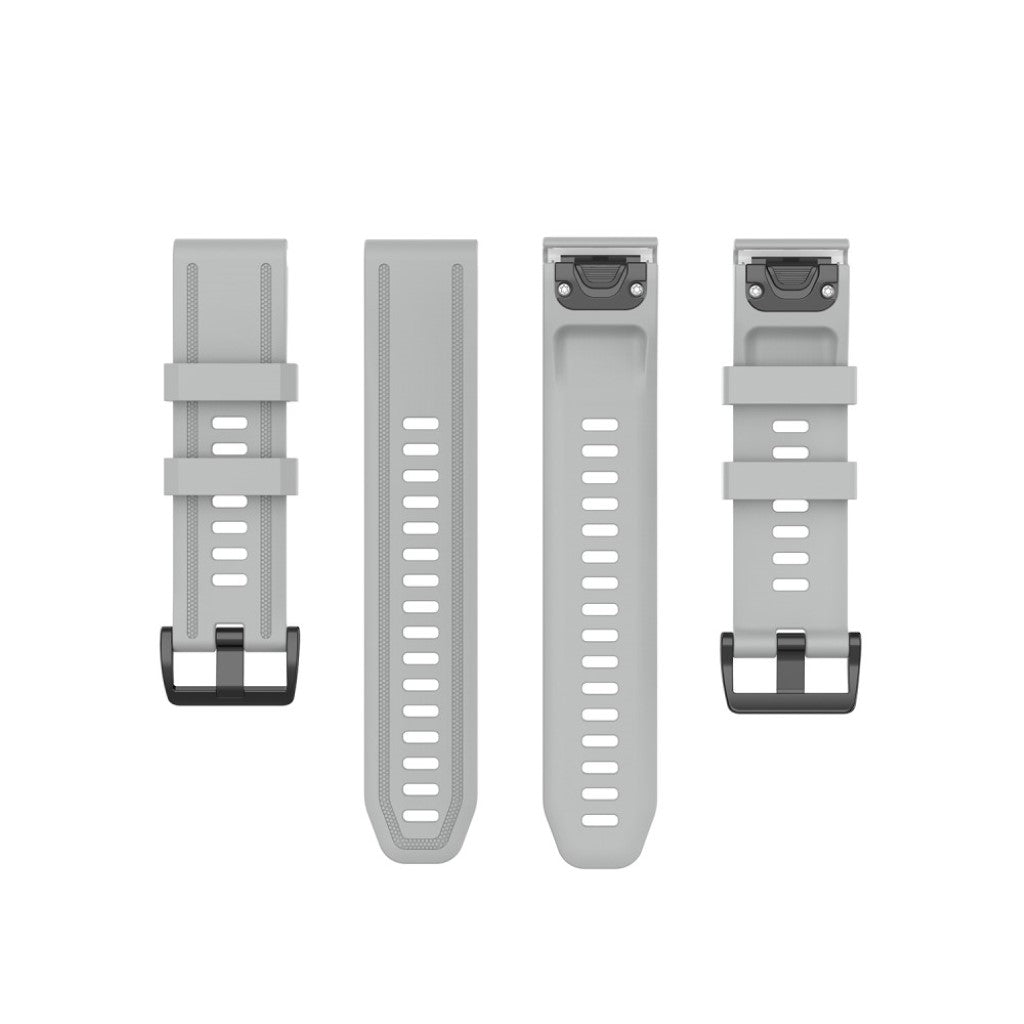 Rigtigt sejt Garmin Fenix 6S Silikone Rem - Sølv#serie_5