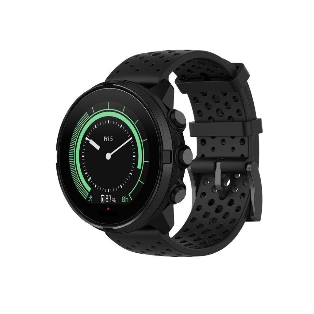Fremragende Universal Suunto Silikone Rem - Sort#serie_1