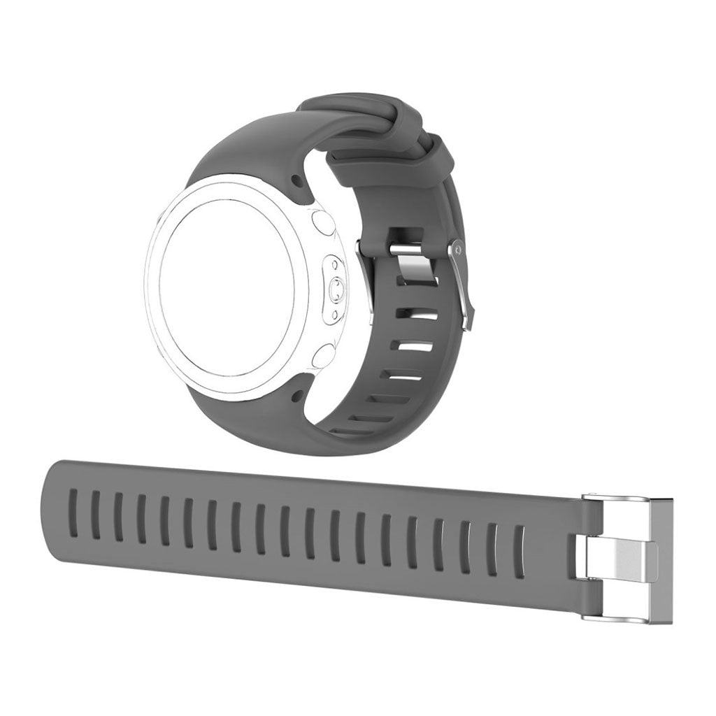 Mega hårdfør Suunto D4i Novo Silikone Rem - Sølv#serie_7