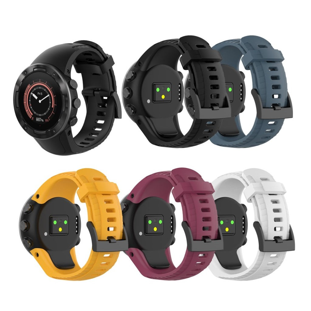 Vildt cool Suunto 5 Silikone Rem - Sort#serie_1