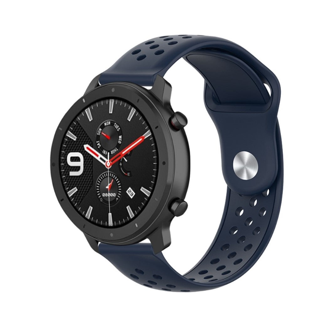 Mega flot Amazfit GTR 47mm / Amazfit Pace Silikone Rem - Blå#serie_10