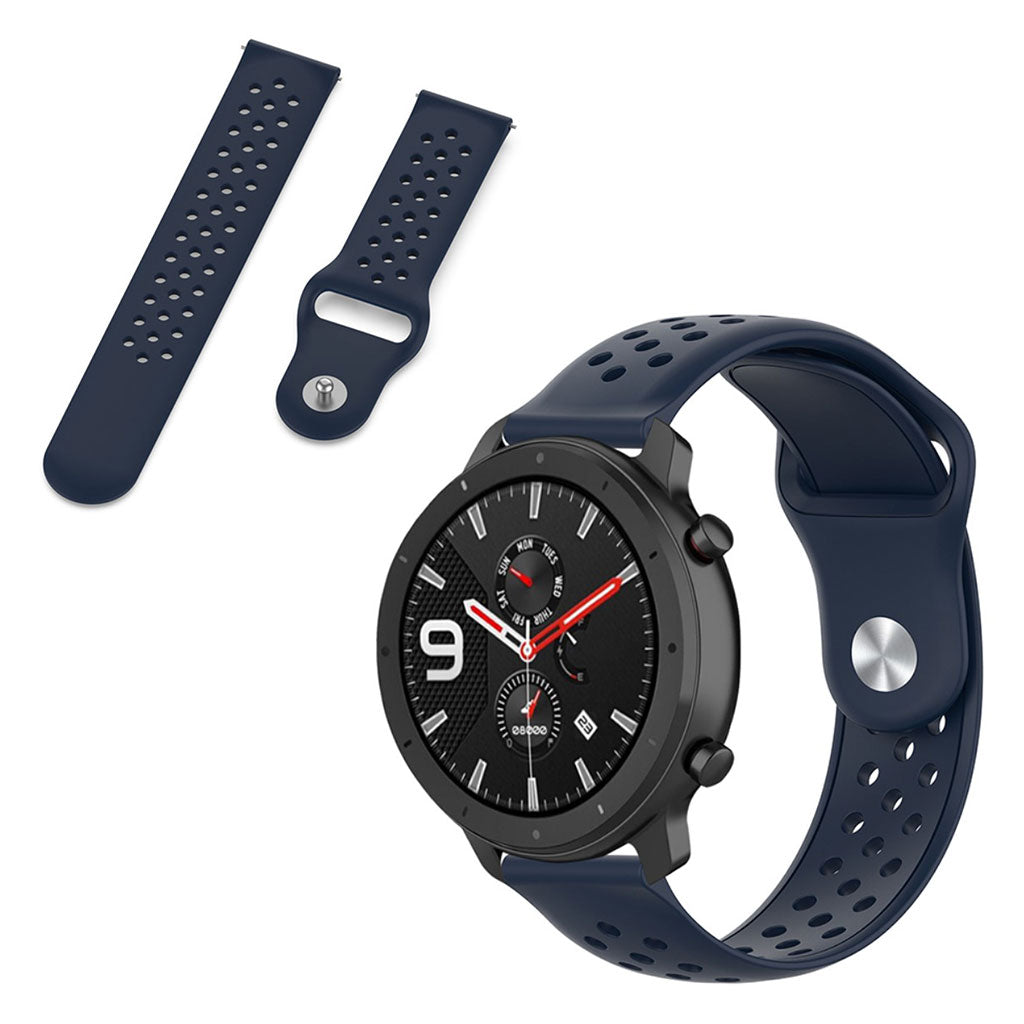 Mega flot Amazfit GTR 47mm / Amazfit Pace Silikone Rem - Blå#serie_10