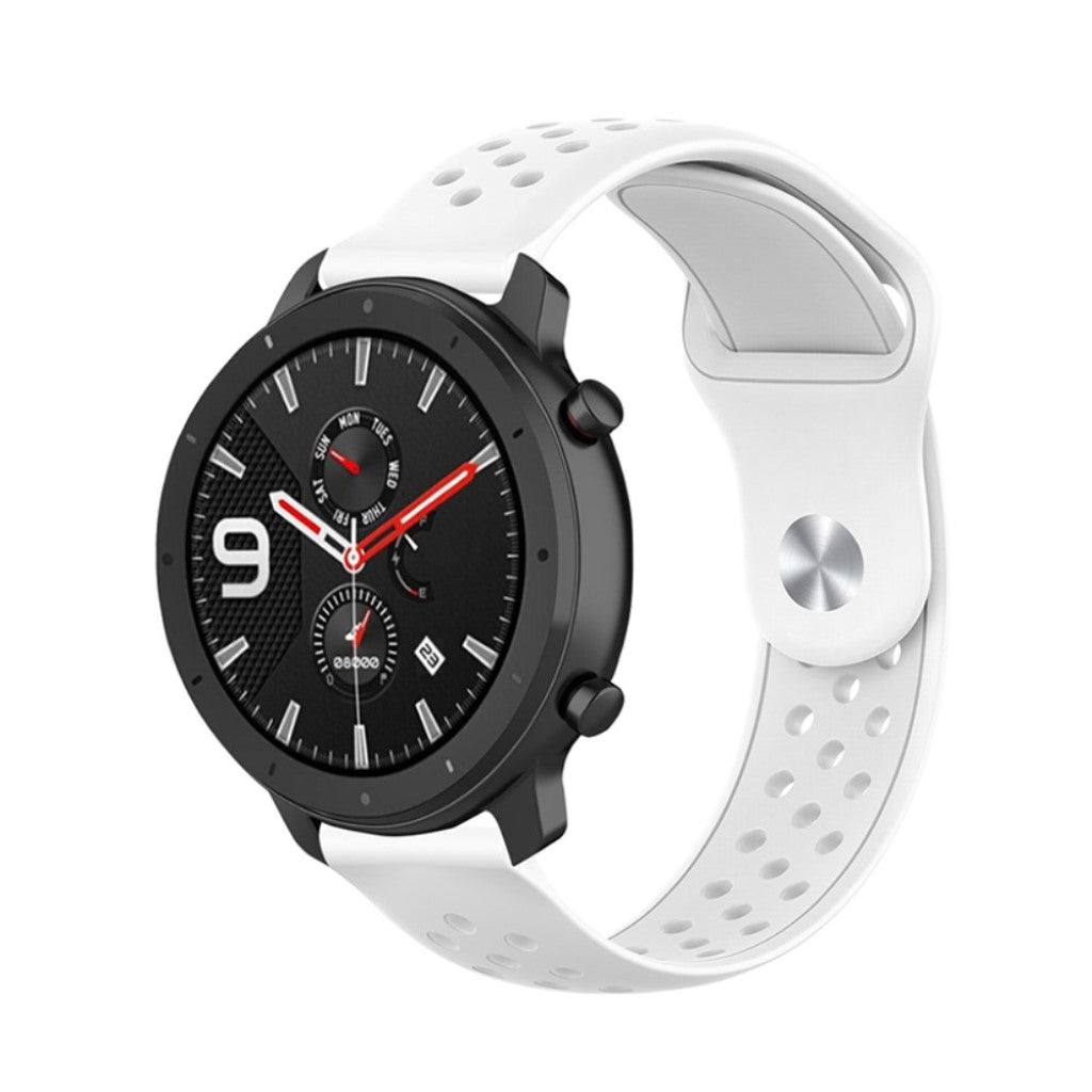 Mega flot Amazfit GTR 47mm / Amazfit Pace Silikone Rem - Hvid#serie_2