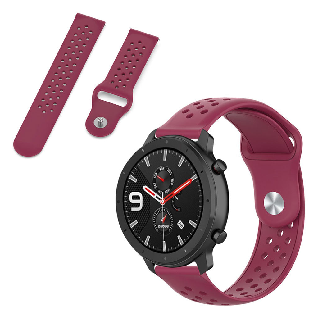 Mega flot Amazfit GTR 47mm / Amazfit Pace Silikone Rem - Rød#serie_5