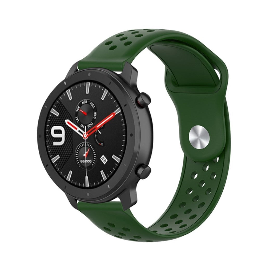 Mega flot Amazfit GTR 47mm / Amazfit Pace Silikone Rem - Grøn#serie_6