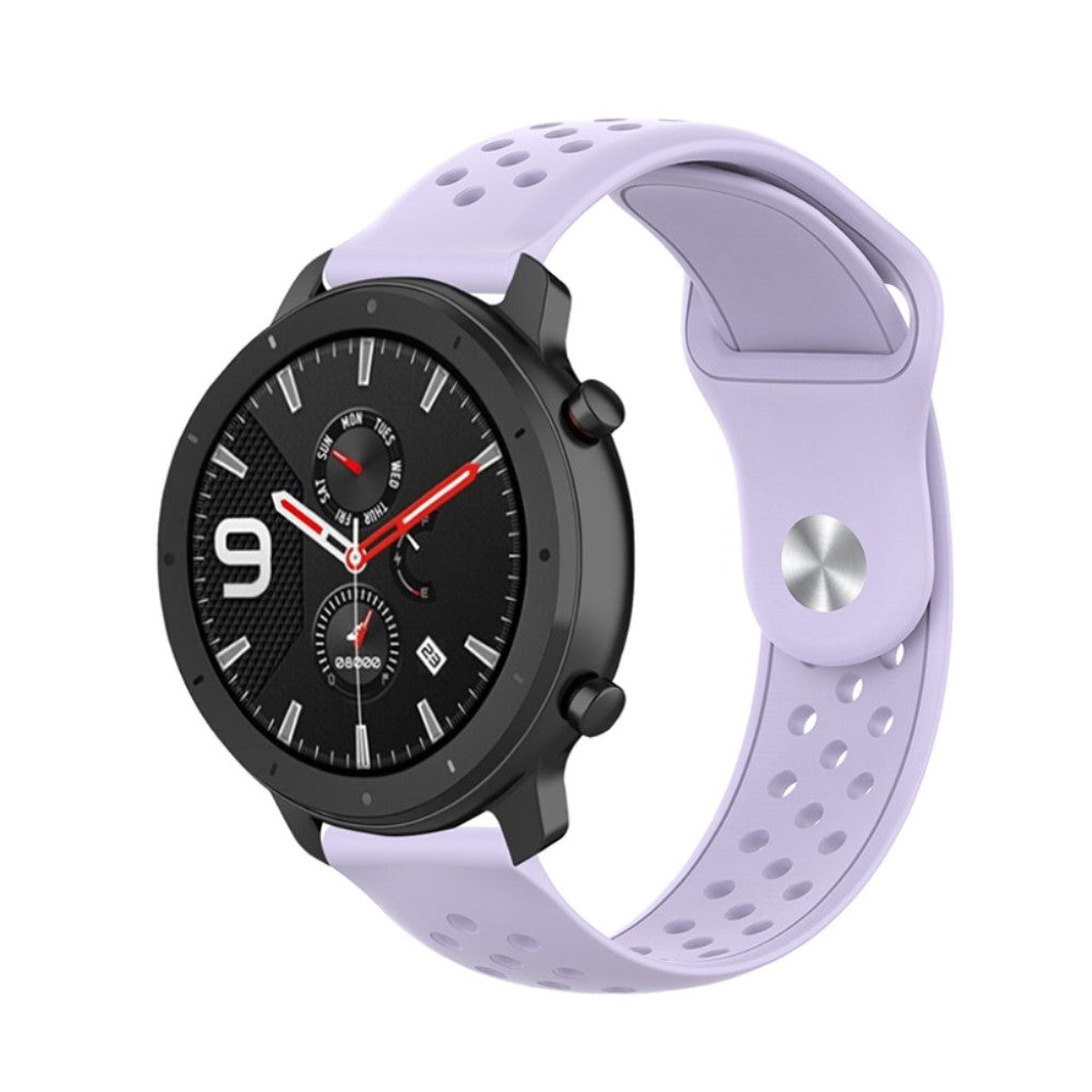Mega flot Amazfit GTR 47mm / Amazfit Pace Silikone Rem - Lilla#serie_8