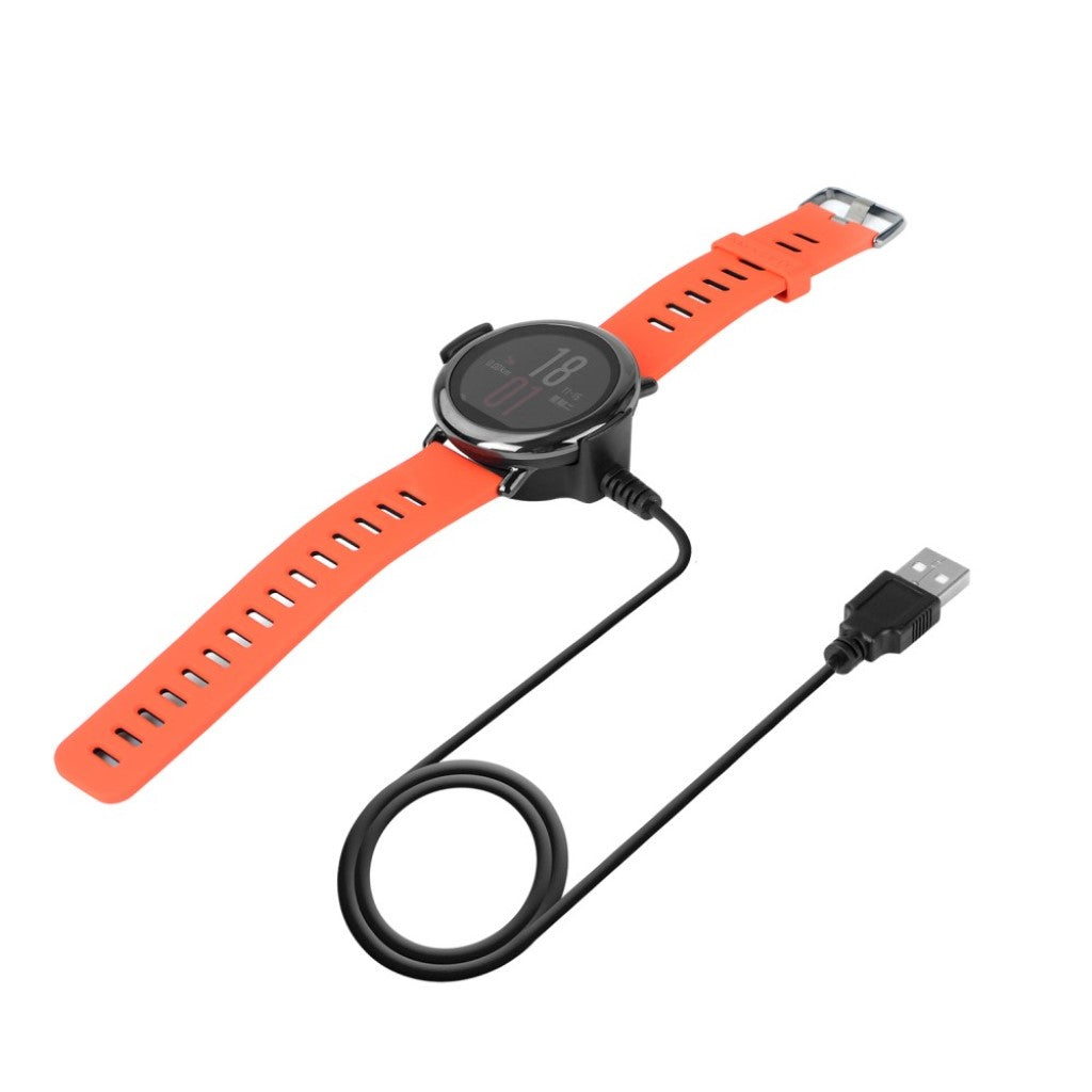 1m Amazfit 1 USB Kabel Til Opladnings Dock - Sort#serie_3