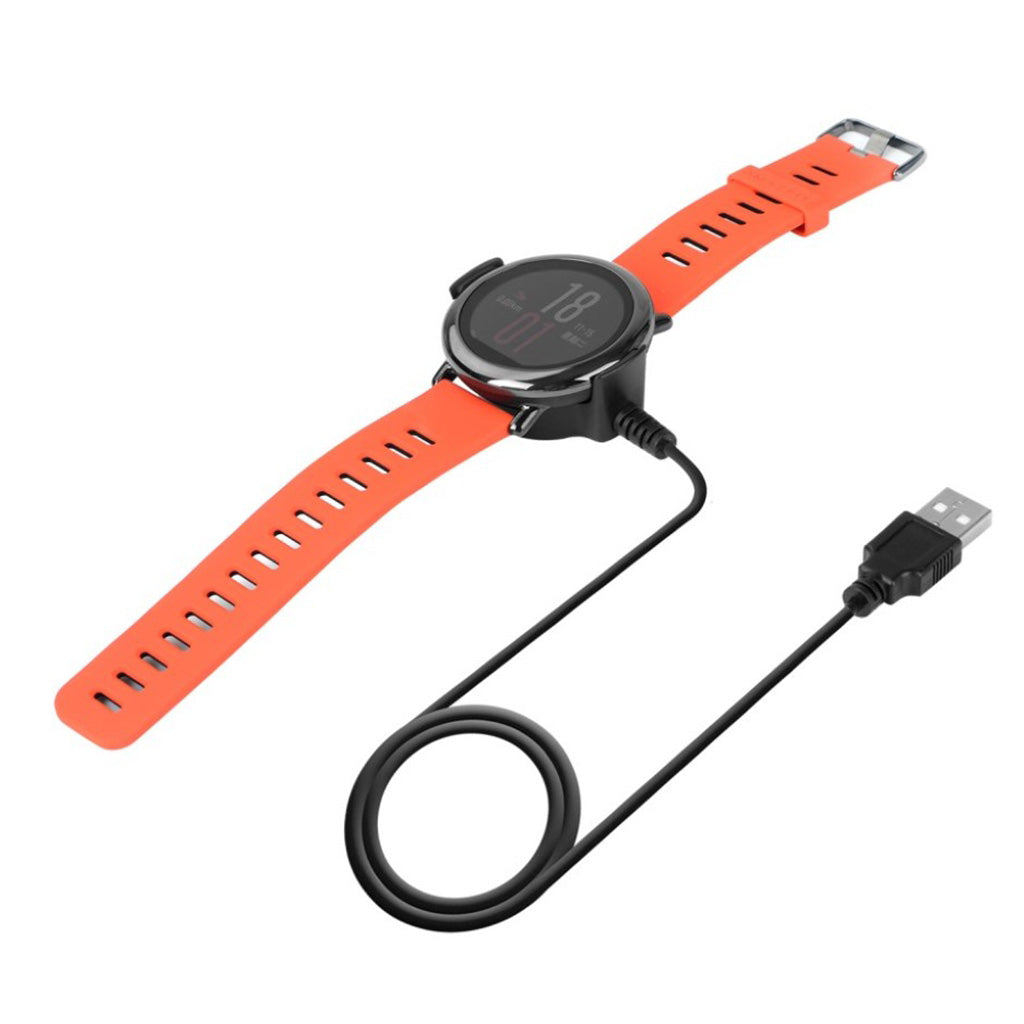 1m Amazfit 1 USB Kabel Til Opladnings Dock - Sort#serie_3