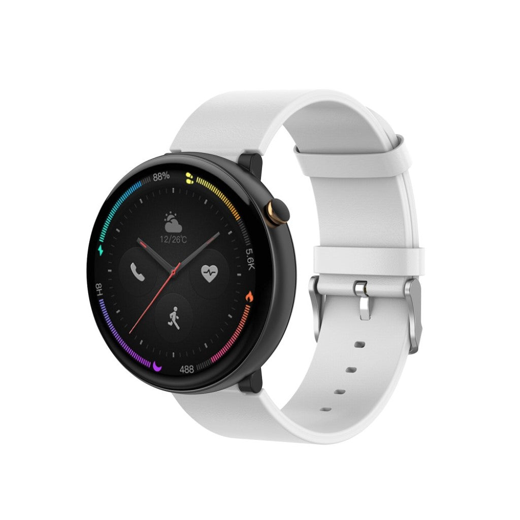 Super fed Amazfit Smartwatch 2 Ægte læder Rem - Hvid#serie_2