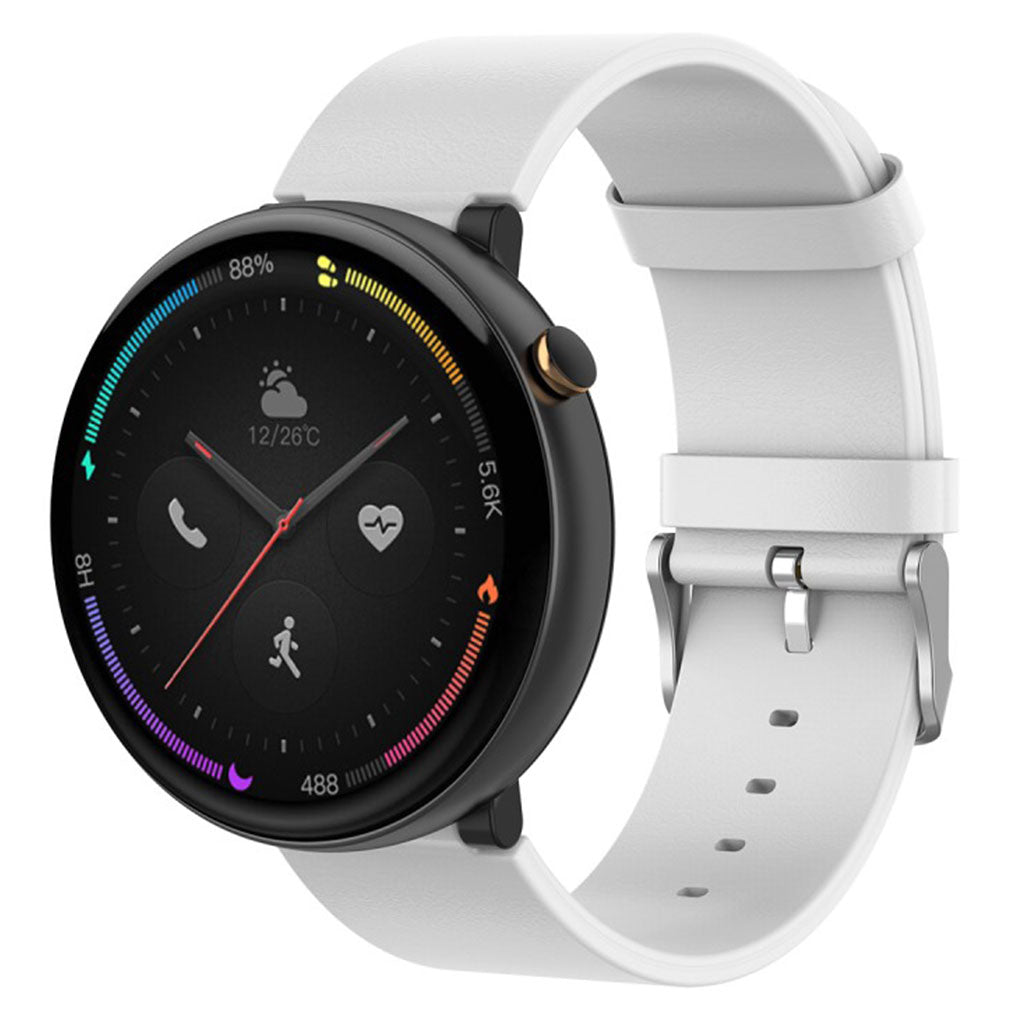 Super fed Amazfit Smartwatch 2 Ægte læder Rem - Hvid#serie_2