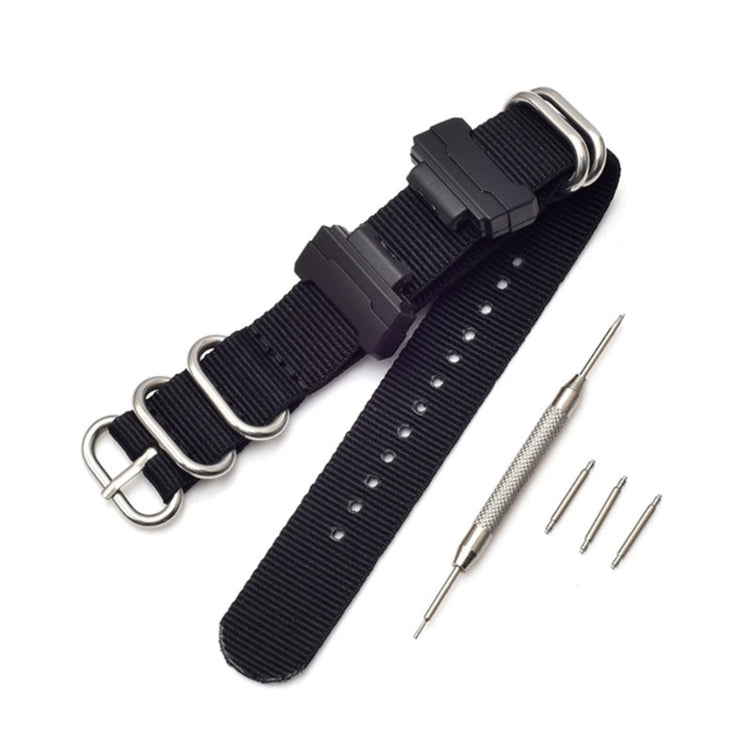 Klassisk Universal Casio Nylon Rem - Sort#serie_4