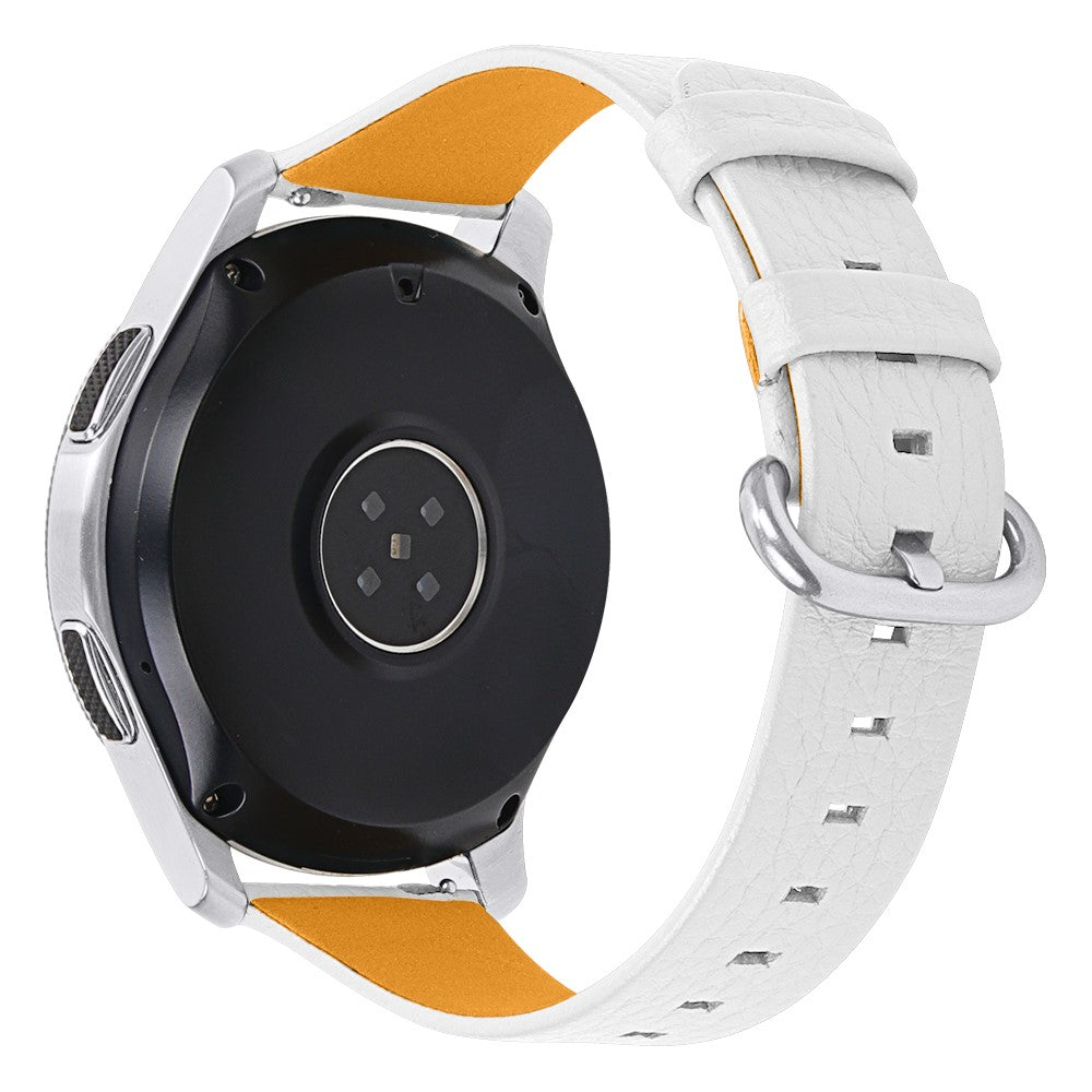 Rigtigt flot Amazfit GTR 47mm / Amazfit Pace รgte lรฆder Rem - Hvid#serie_1