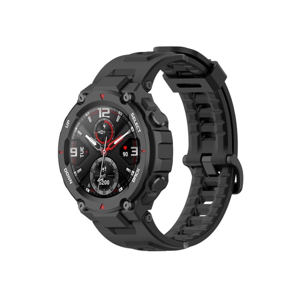 Meget komfortabel Amazfit T-Rex Silikone Rem - Sort#serie_1