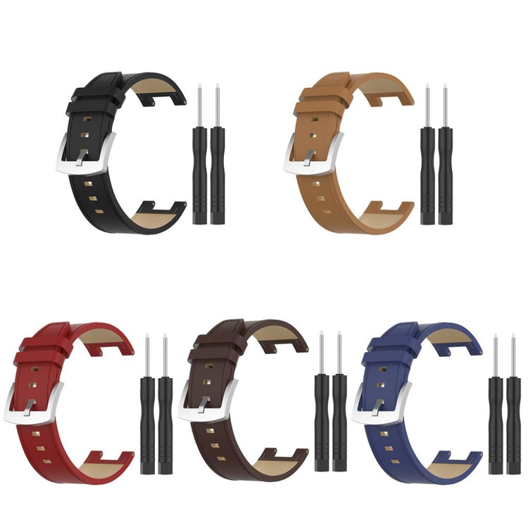 Mega sejt Amazfit T-Rex Ægte læder Rem - Sort#serie_1