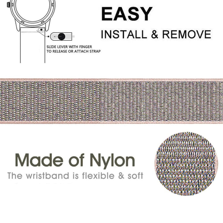 Meget flot Amazfit T-Rex Pro / Amazfit Ares Stof Urrem - Pink#serie_10