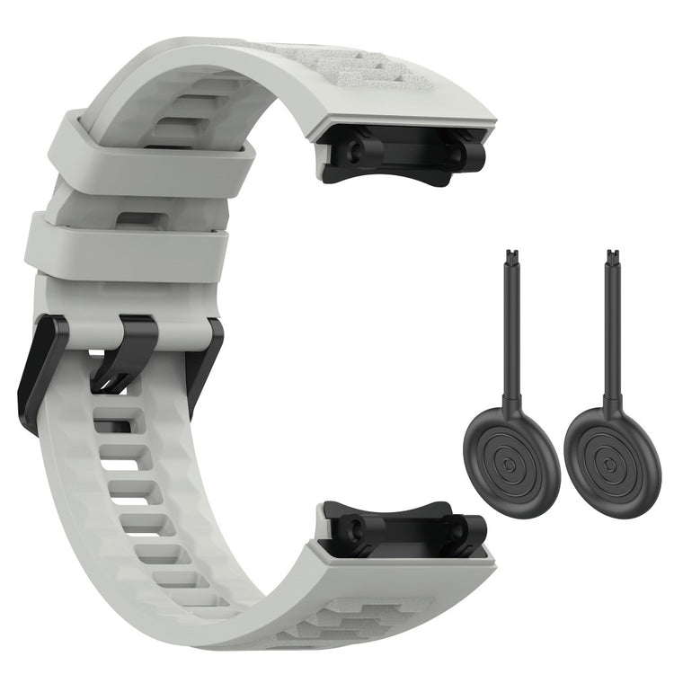 Rigtigt skøn Amazfit T-Rex 2 Silikone Urrem - Sølv#serie_5