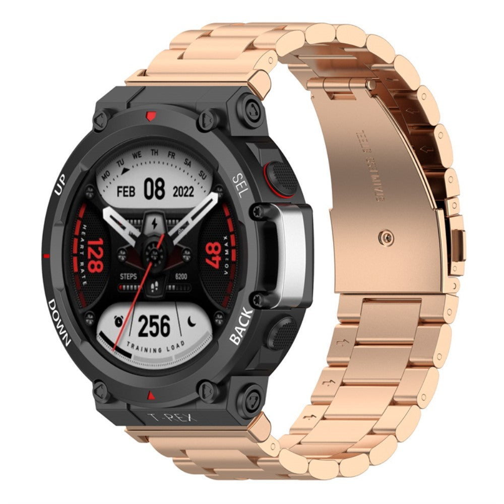 Rigtigt holdbart Amazfit T-Rex 2 Metal Urrem - Guld#serie_3