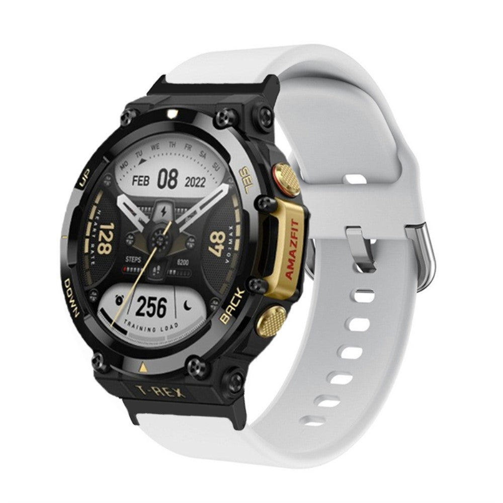 Rigtigt fint Amazfit T-Rex 2 Silikone Urrem - Hvid#serie_1
