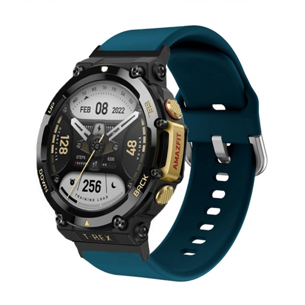 Rigtigt fint Amazfit T-Rex 2 Silikone Urrem - Blå#serie_10