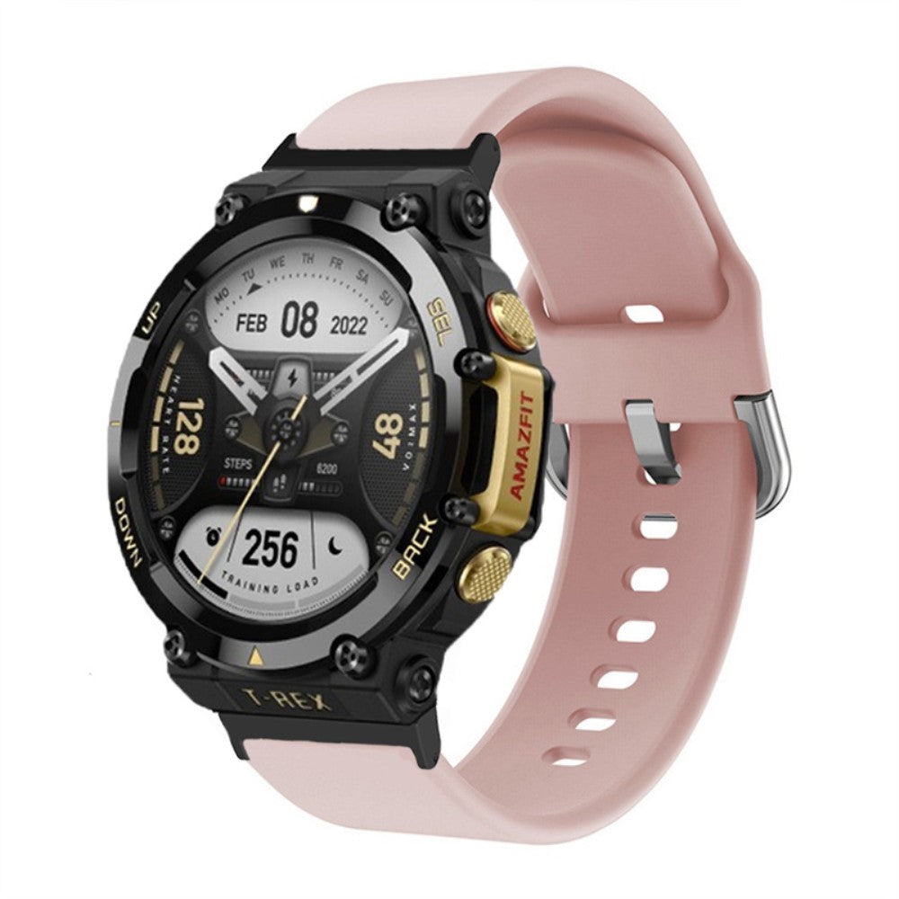 Rigtigt fint Amazfit T-Rex 2 Silikone Urrem - Pink#serie_3