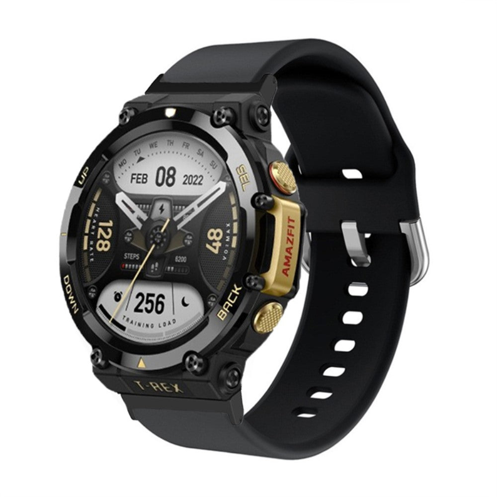 Rigtigt fint Amazfit T-Rex 2 Silikone Urrem - Sort#serie_4