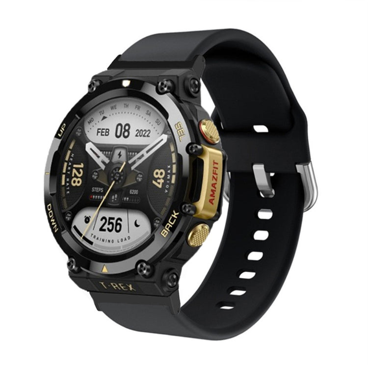 Rigtigt fint Amazfit T-Rex 2 Silikone Urrem - Sort#serie_4