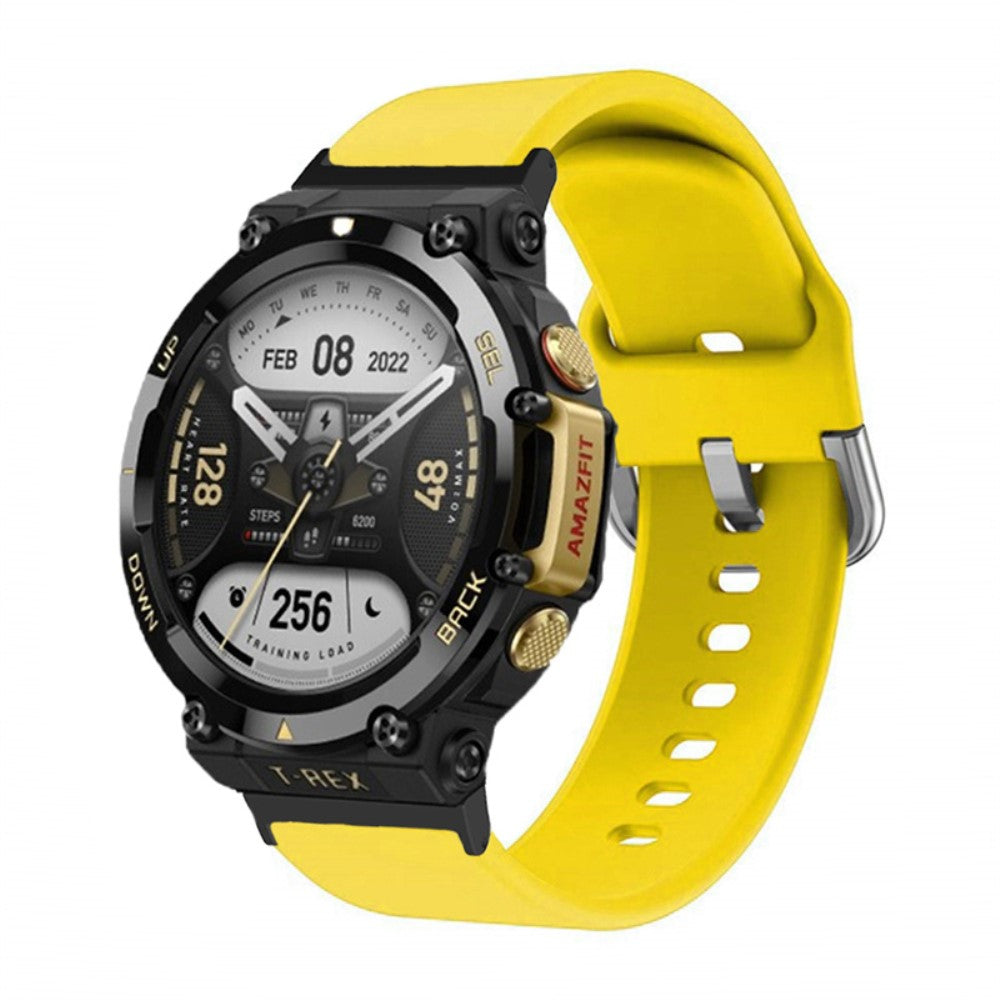 Rigtigt fint Amazfit T-Rex 2 Silikone Urrem - Gul#serie_6