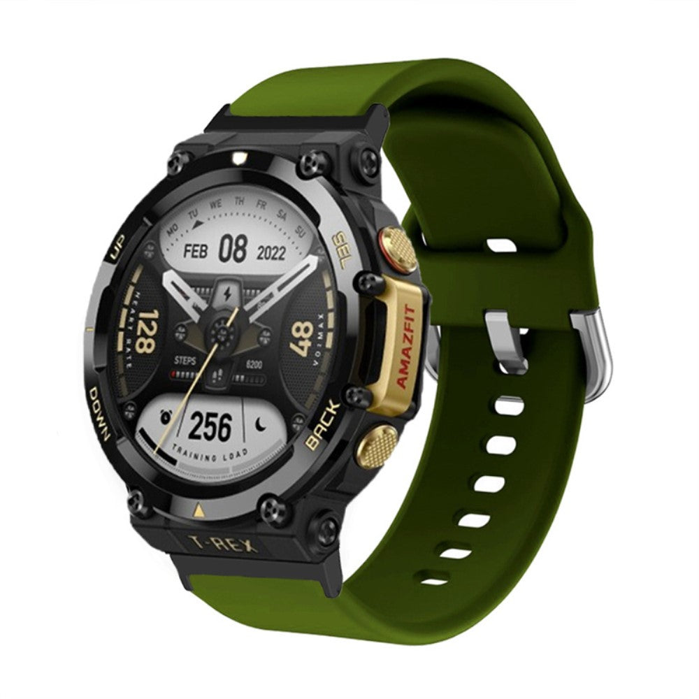 Rigtigt fint Amazfit T-Rex 2 Silikone Urrem - Grøn#serie_8
