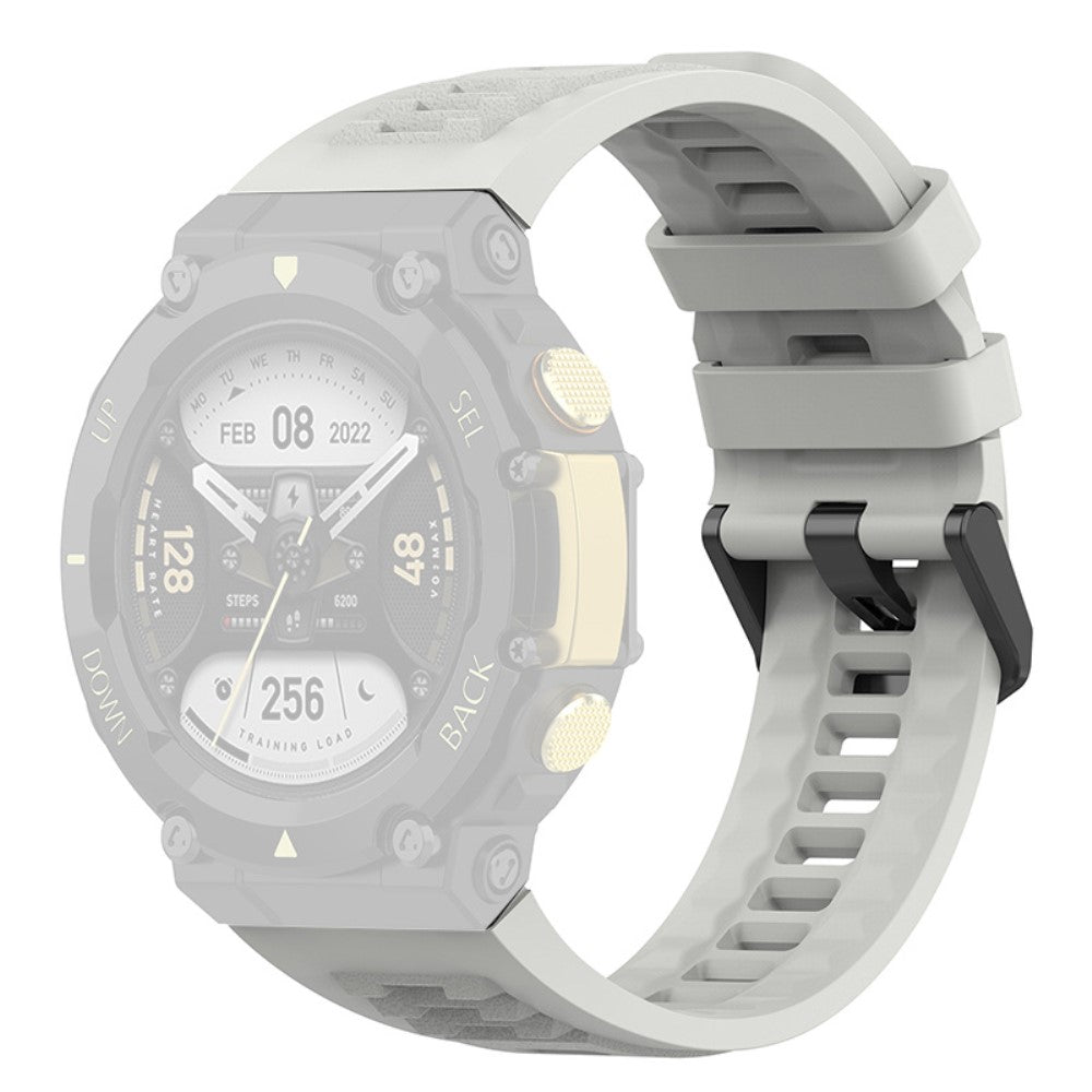 Mega nydelig Amazfit T-Rex 2 Silikone Rem - Sølv#serie_1