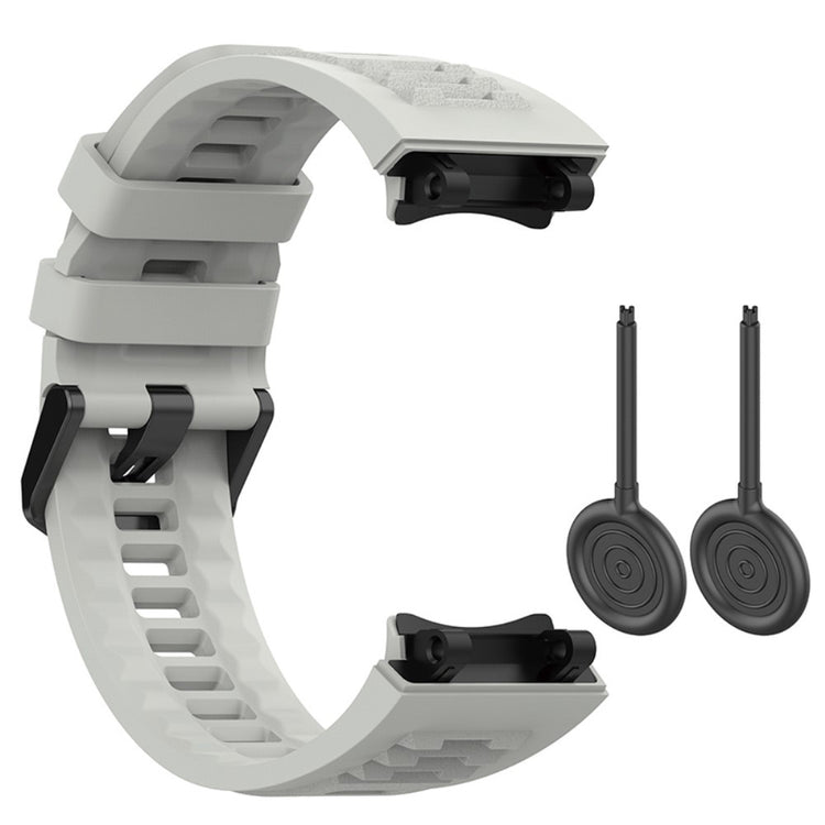 Mega nydelig Amazfit T-Rex 2 Silikone Rem - Sølv#serie_1