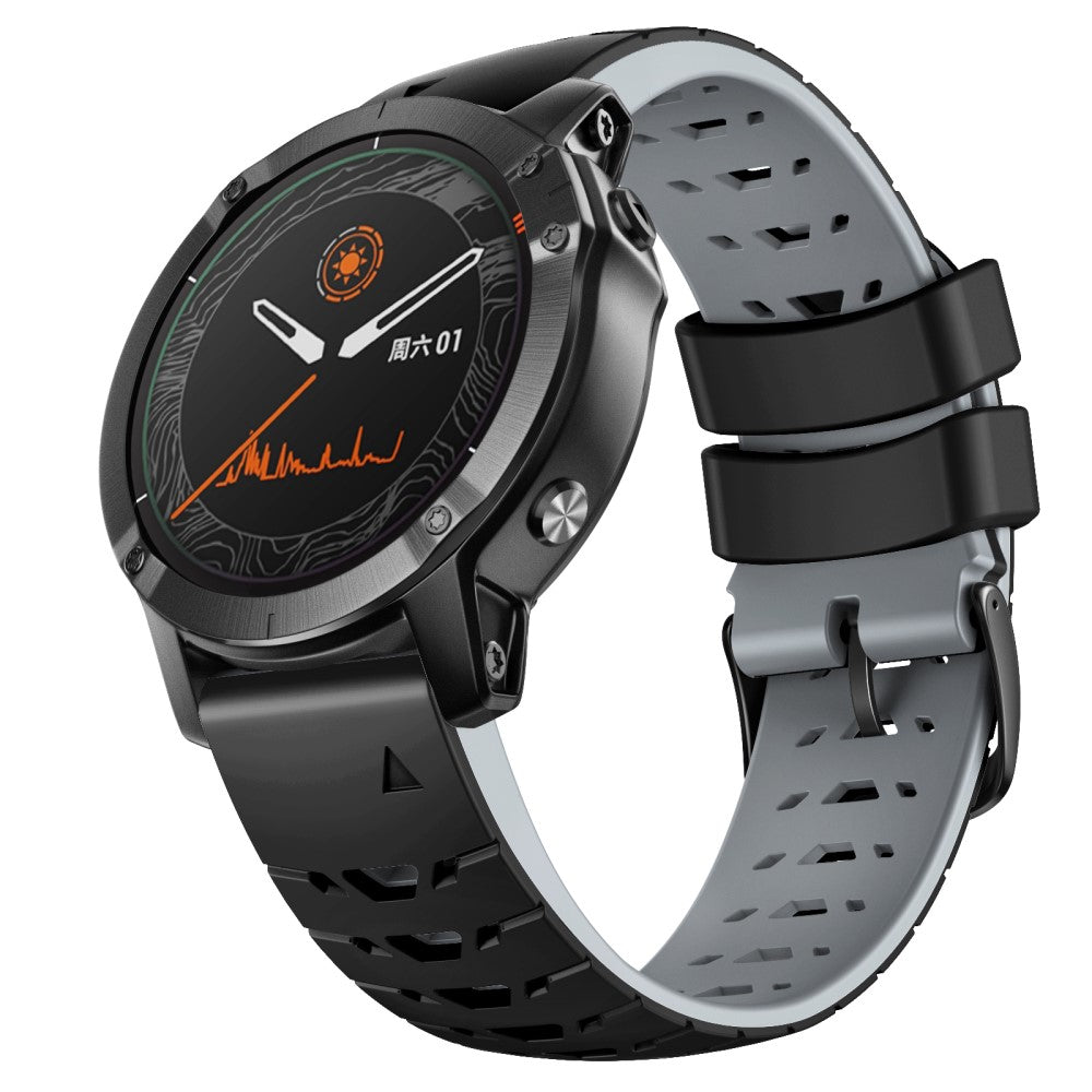 Super Sejt Silikone Universal Rem passer til Smartwatch - Sølv#serie_4