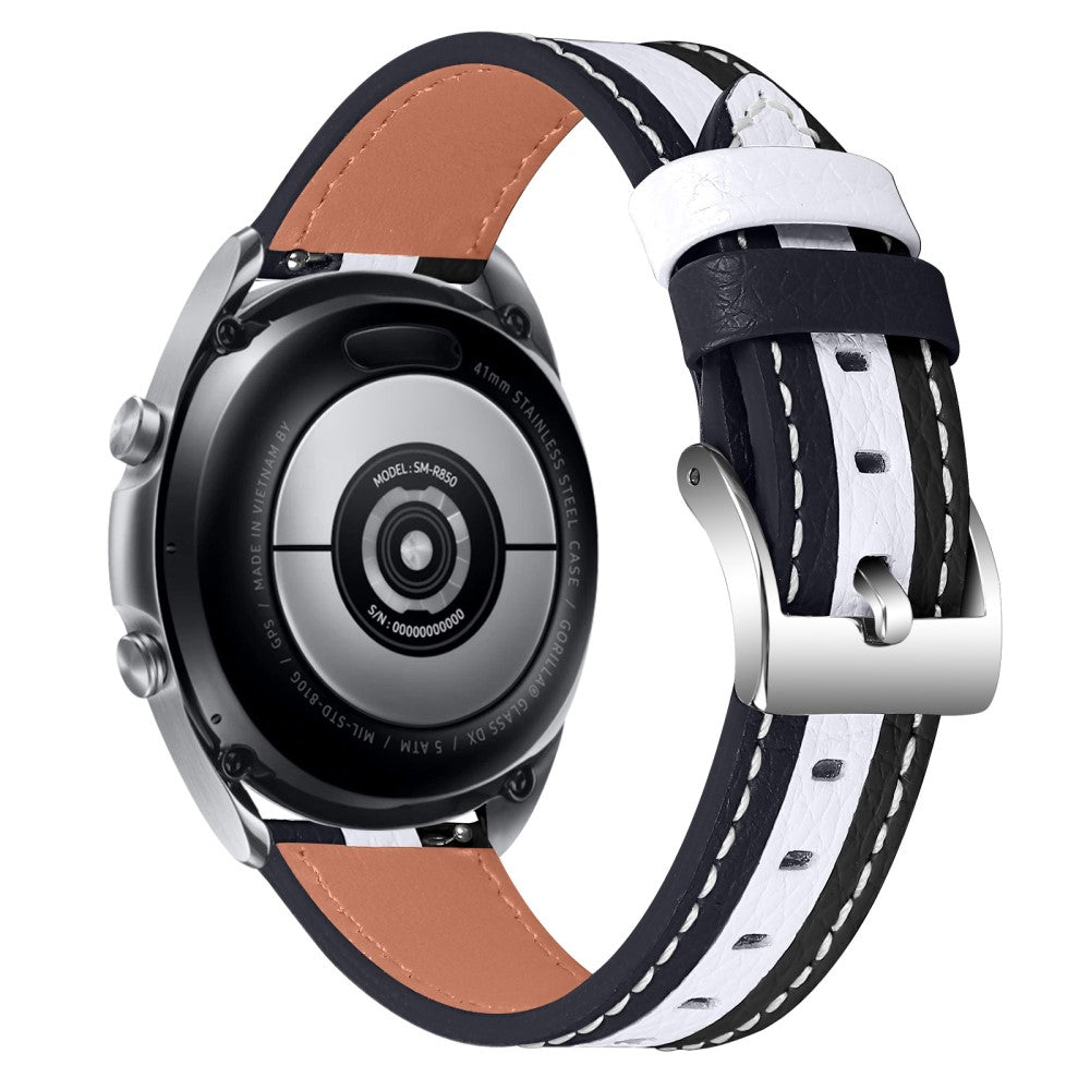 Rigtigt godt Honor MagicWatch 2 42mm รgte lรฆder Rem - Hvid#serie_1