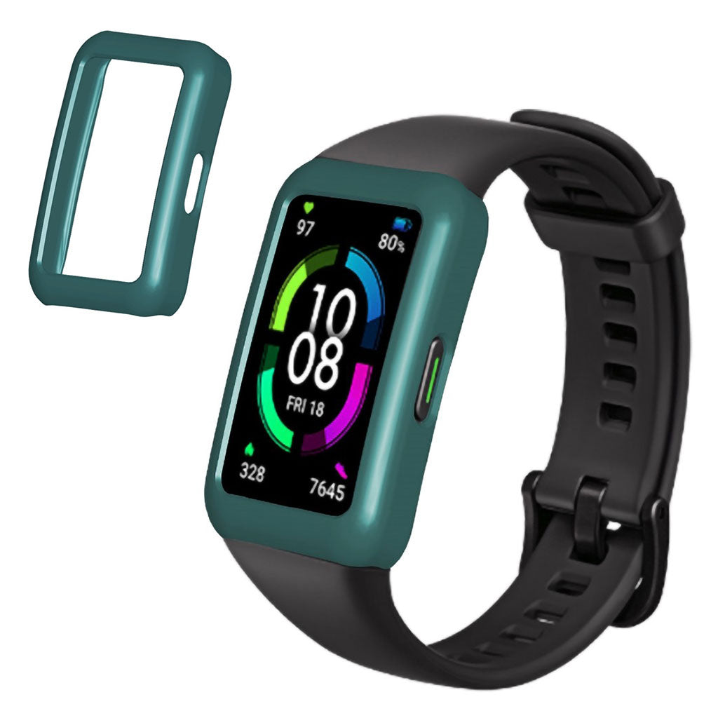 Honor Band 6 Enkel Plastik Bumper  - Grรธn#serie_1