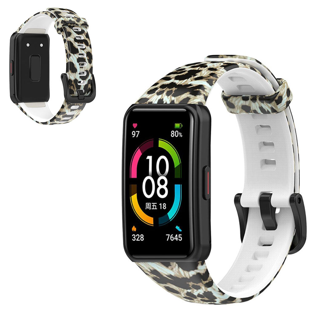 Mega skรธn Honor Band 6 Silikone Rem - Brun#serie_1