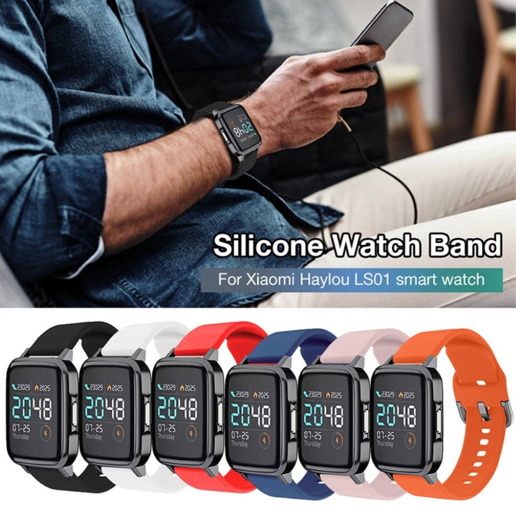 Rigtigt pænt Haylou SmartWatch Silikone Rem - Størrelse: S - Orange#serie_2