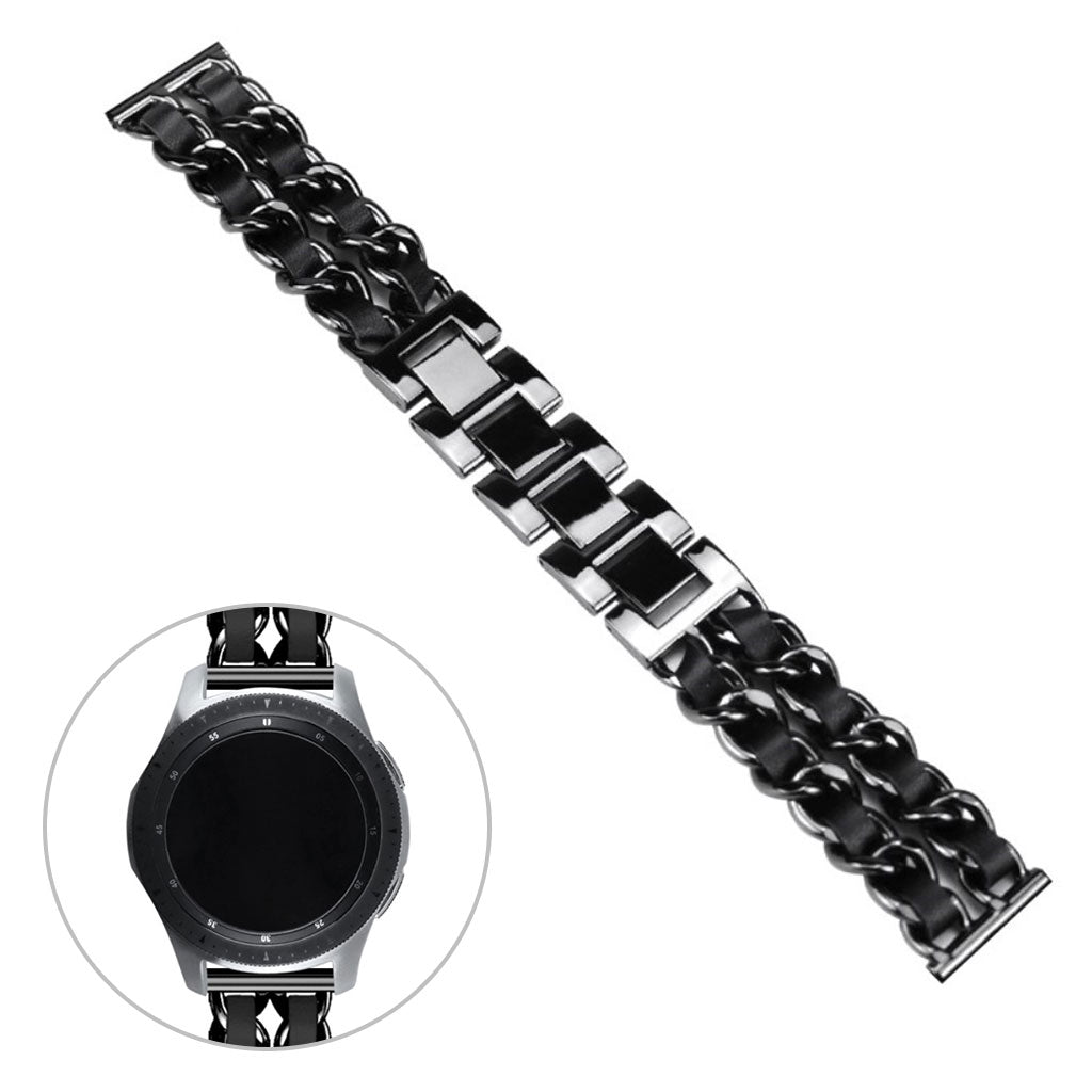 Helt vildt smuk Universal Metal og Kunstlรฆder Rem - Sort#serie_1