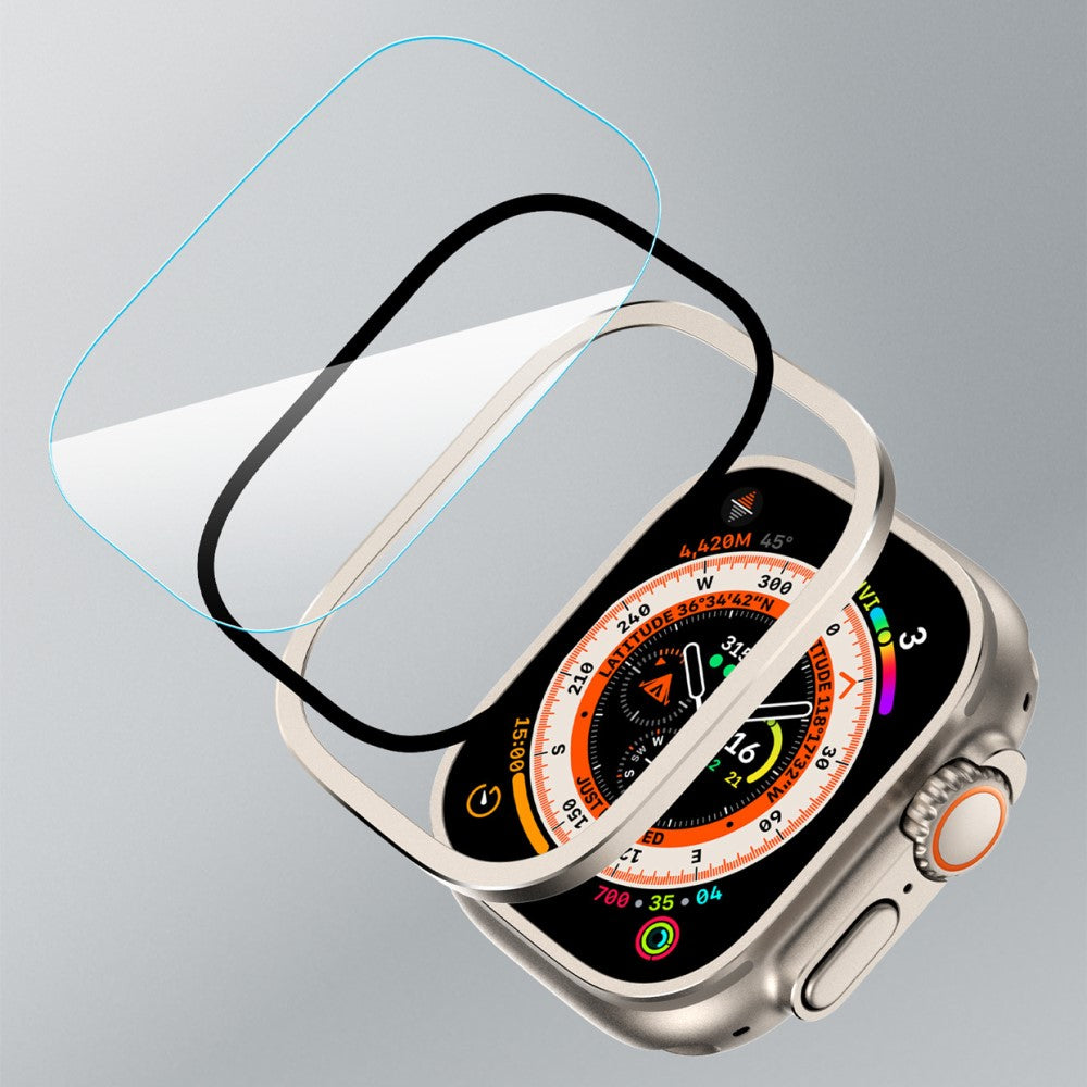 Vildt Fint Universal Cover med Skærmbeskytter i Metal og Glas passer til Apple Watch Ultra 2 / Apple Watch Ultra - Lilla#serie_5