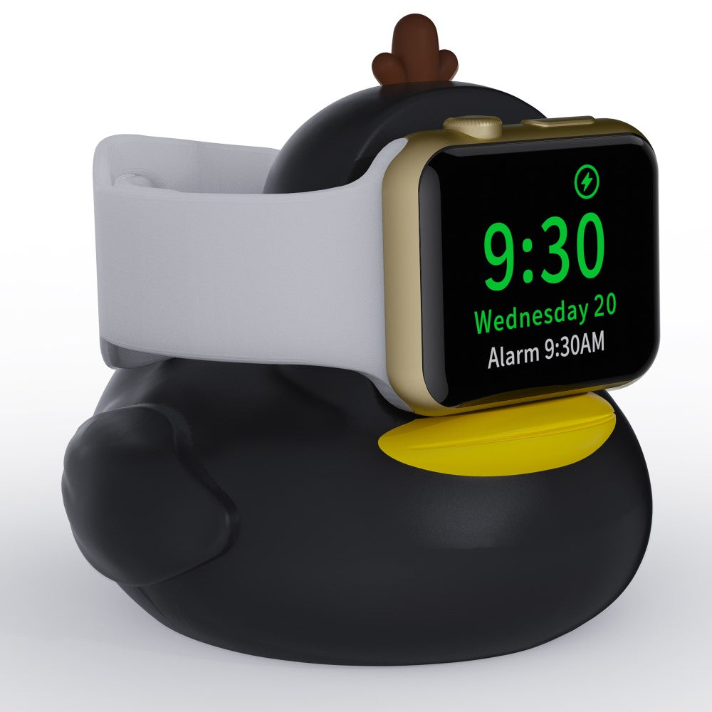 Stand Holder Apple Watch Series Watch Charger CUTE DUCK Series Silicone Charging Dock (without Charger) - Black#serie_2