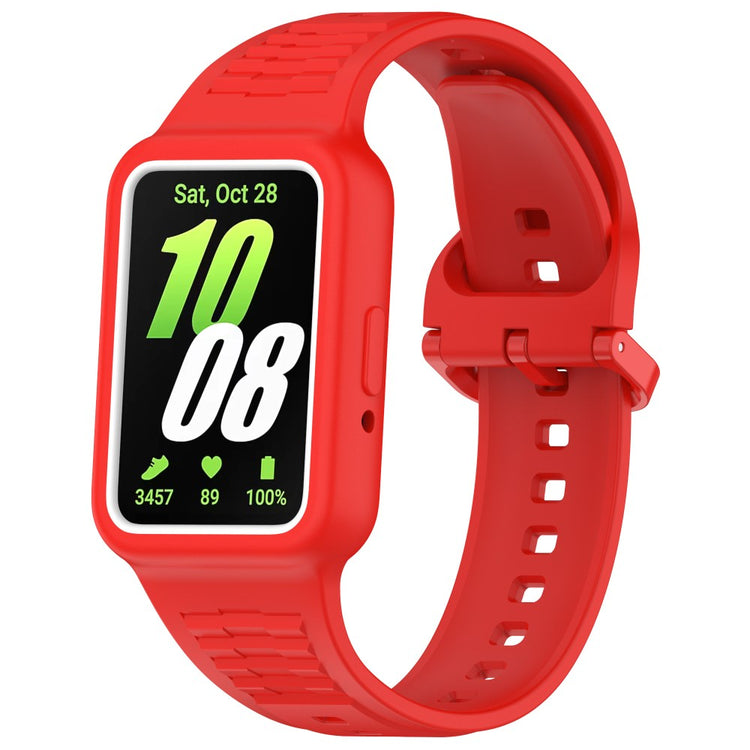 Samsung Galaxy Fit3 (SM-R390) Watch Strap Integrate Silicone Watch band with Case - Red#serie_5