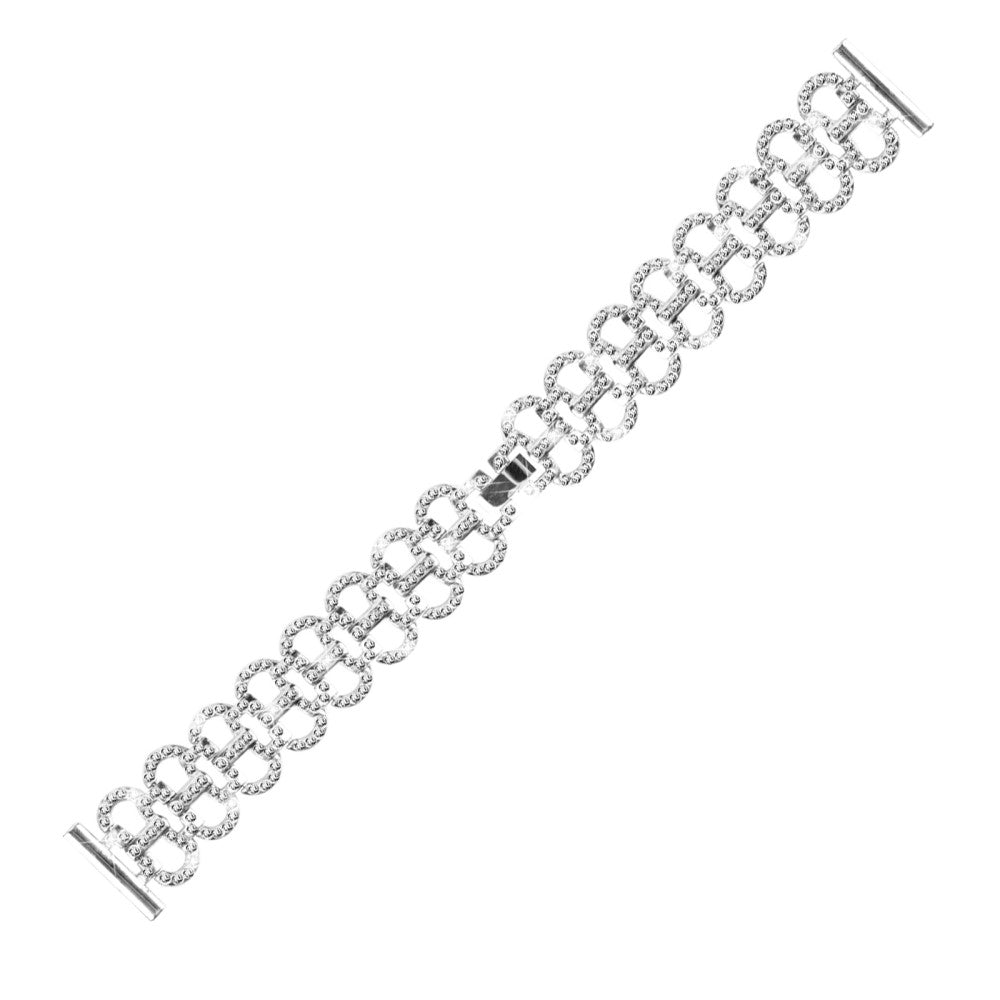 Huawei Watch 2 Gourd Shape Replacement band Rhinestones Decor Alloy Smart Watch Strap - Silver#serie_3