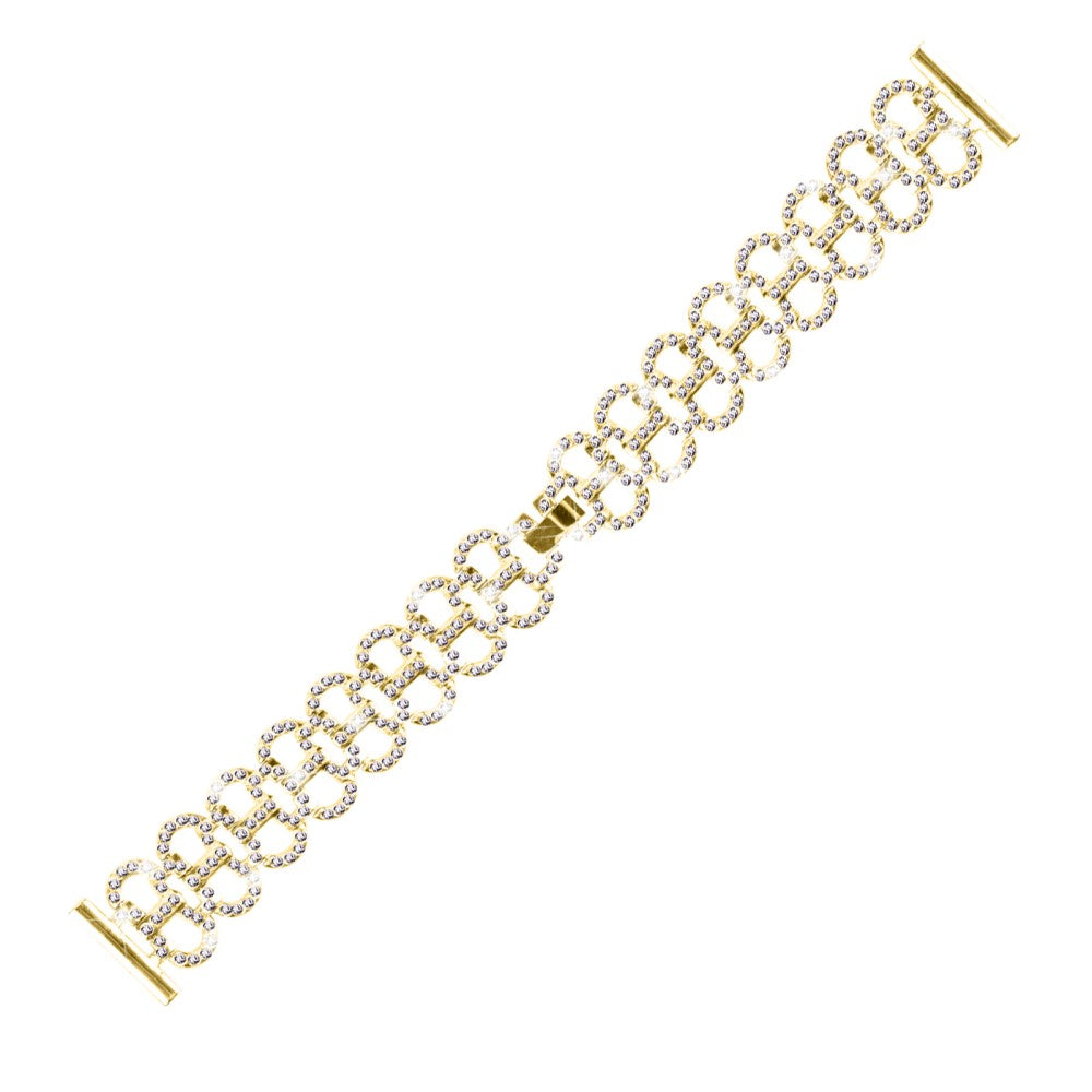 Garmin Venu / Forerunner 55 Watch band Rhinestones Decor Gourd Shape Alloy Strap - Gold#serie_2