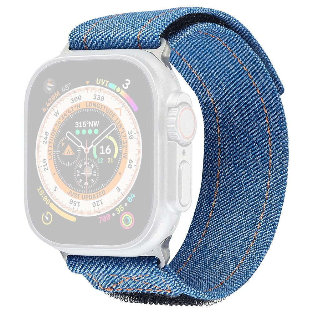 KALEBOL Denim Watch Strap Apple Watch Series 49mm - 45mm - 44mm - 42mm Magic Tape Band - Sapphire#serie_6