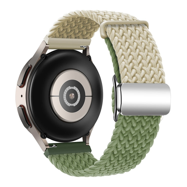 Universal 22mm Woven Watch Strap Silver Magnetic Buckle Replacement Wrist Band - Starlight+Green#serie_21