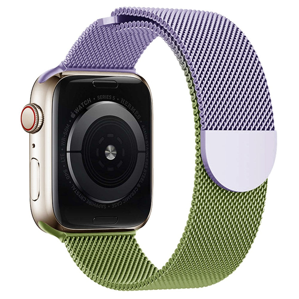 Apple Watch Series 7 8 9 41mm / 6 5 4 SE (2023) SE (2022) SE 40mm / 3 2 1 38mm Gradient Milanese Strap - Purple+Green#serie_6