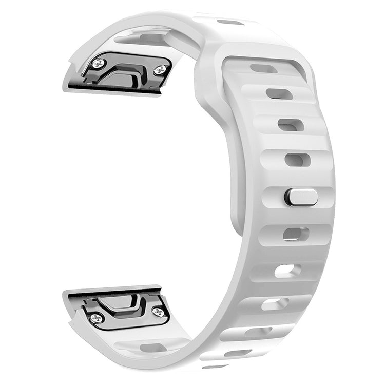 Garmin Fenix 7X Soft Silicone Watch Strap Adjustable Wrist Band Replacement - White#serie_3