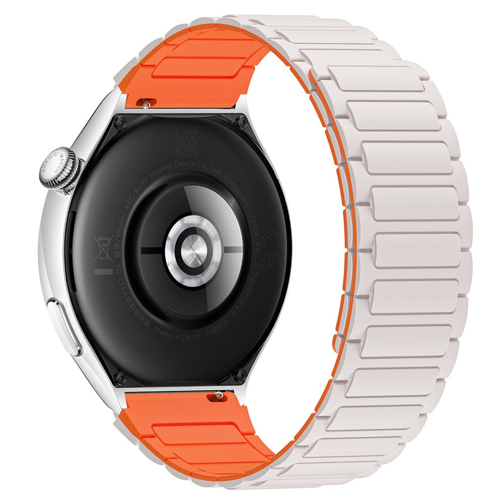 Huawei / Samsung Smart Watch Silicone Band 22mm Universal Magnetic Replacement Strap - Starlight+Orange#serie_5