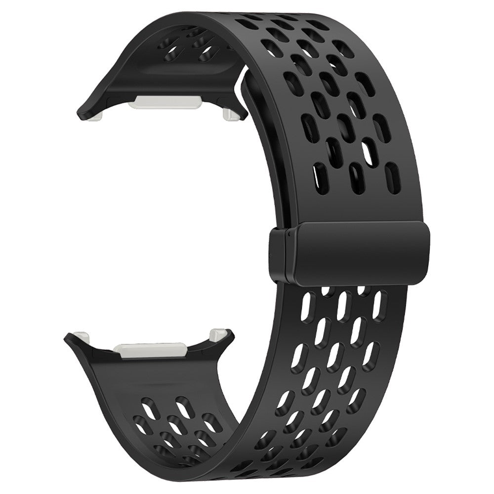 KALEBOL Samsung Galaxy Watch Ultra 47mm Silicone Band Magnetic Replacement Strap - Black#serie_3